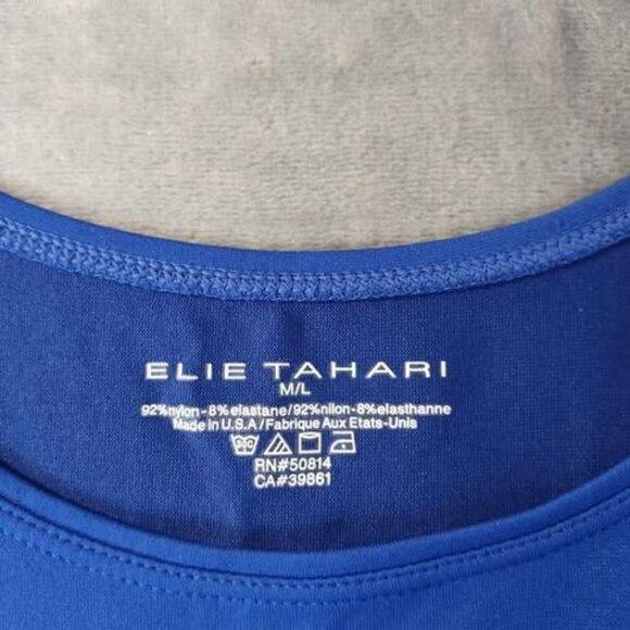 Elie Tahari Royal Blue Stretch Tank Top M/L - Picture 2 of 7